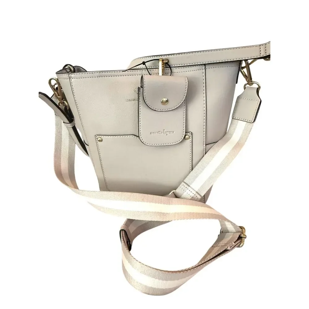 Nanette Lepore Leather Crossbody Tote Adjustable Strap Mini Pouch $148